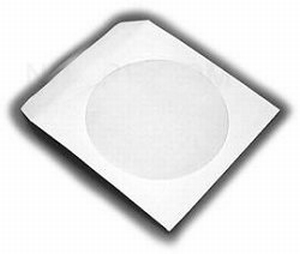 Pochettes papier blanches  CD-DVD - collante -100 pièces  Boite/Box